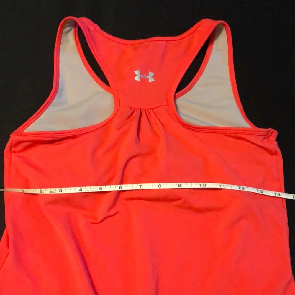 Under Armour Racerback EUC Coral Built In Bra/Semi Fitted Size Small —#018 - Picture 9 of 13